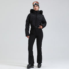 MARKERWAY Women's Vogue Fleece-Lined Mountain Chic Ski Jumpsuit