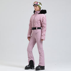 MARKERWAY Women's Vogue Fleece-Lined Mountain Chic Ski Jumpsuit