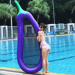 Swimming Pool Floating Inflatable Eggplant Mattress Water Party Toy Kids Adult