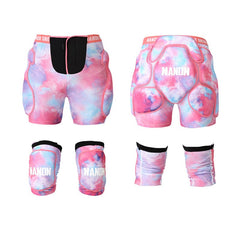 MARKERWAY Unisex Tri-Flex Protective Shorts & Knee Pads Set
