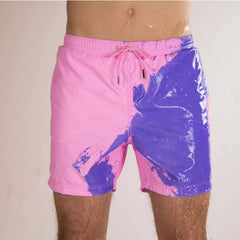 Men's Color Changing Shorts Temperature Sensitive Color Changing Swim Trunks