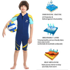 Boy's One Piece Shorty Wetsuit 2.5mm Neoprene Short Sleeve