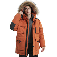 MARKERWAY Men's Parka Jacket Hooded Insulated Thicken Parka