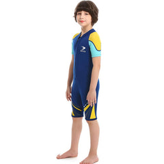Boy's One Piece Shorty Wetsuit 2.5mm Neoprene Short Sleeve