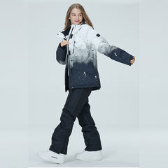 MARKERWAY Women's Thickened Warm Ski Jackets and Pants Set