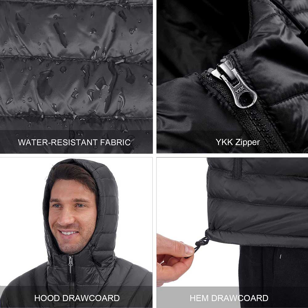 Men's Packable Hooded Down Jacket