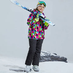 Big Girl's 2-Piece Colorblock Snow Pants and Jacket Snowsuit Ski Suit