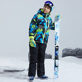 Big Boy's 2-Piece Colorblock Snow Pants and Jacket Snowsuit Ski Suit