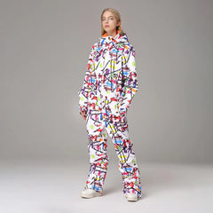 MARKERWAY Women's Fashion One Piece Ski Suits
