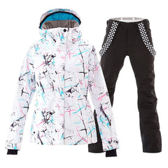 MARKERWAY Women's Waterproof Ski Jackets and Pants Set