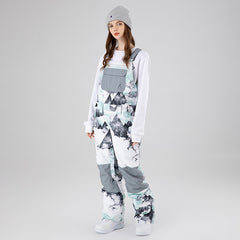 MARKERWAY Women's Colorful Snow Pants Bibs