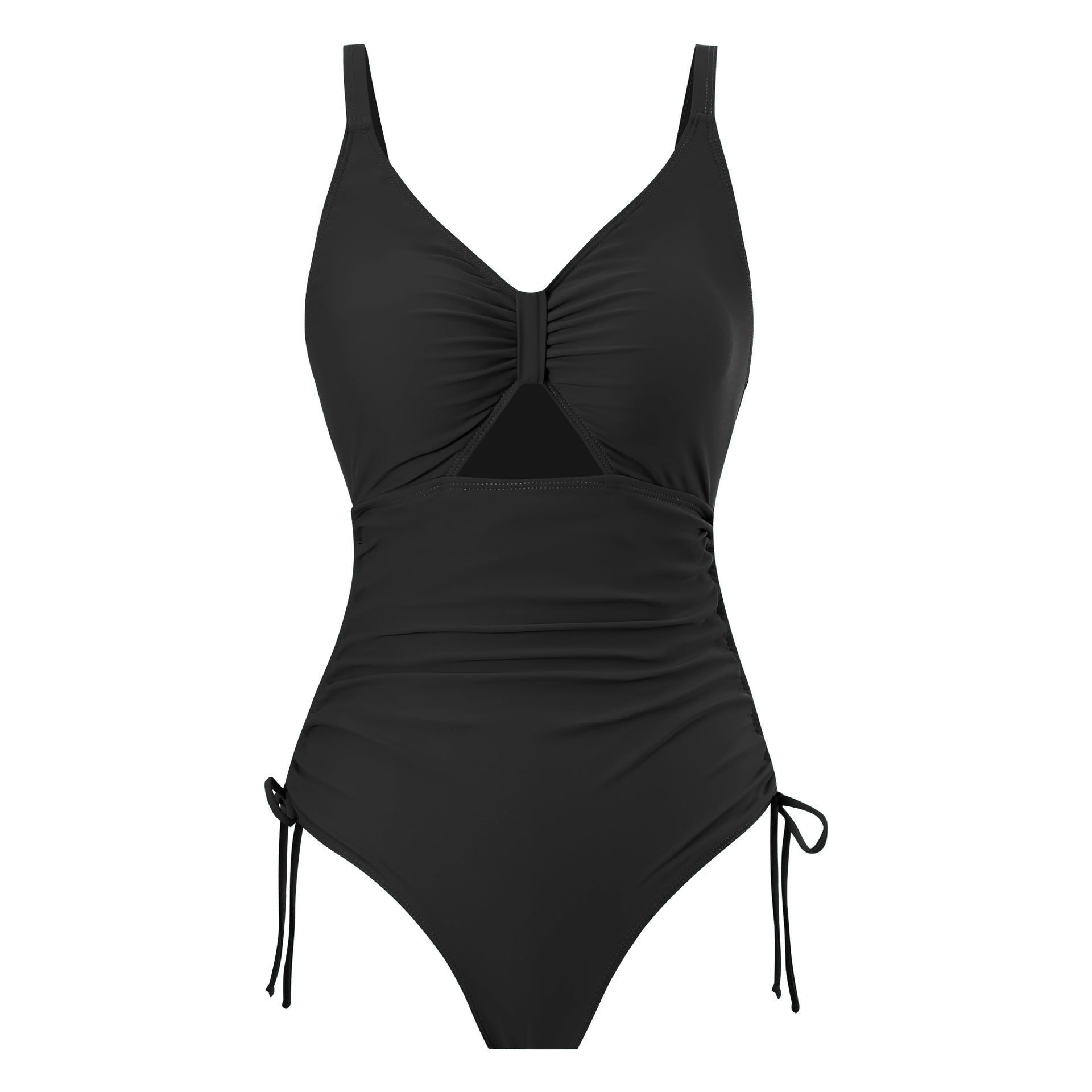 Women's Tummy Control Swimsuits Hollow Out Bathing Suits Strappy V Neck Beachwear
