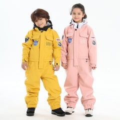 MARKERWAY Kids Ski Suit Boys Girls One Piece Snowsuits