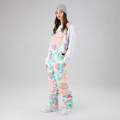 MARKERWAY Women's Colorful Snow Pants Bibs