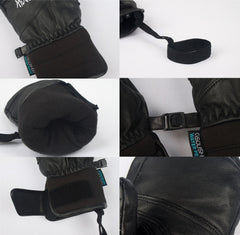 MARKERWAYWaterproof Leather Ski Snowboard Gloves for Men & Women