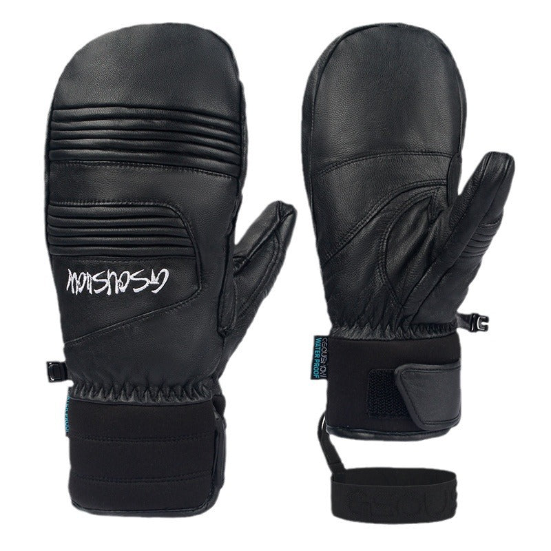 MARKERWAYWaterproof Leather Ski Snowboard Gloves for Men & Women