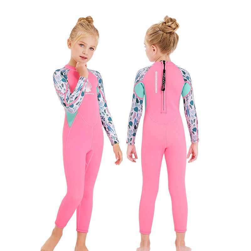 Kids Girls Boys Wetsuit Full Body Neoprene Thermal Swimsuit for