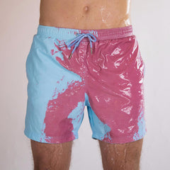 Men's Color Changing Shorts Temperature Sensitive Color Changing Swim Trunks
