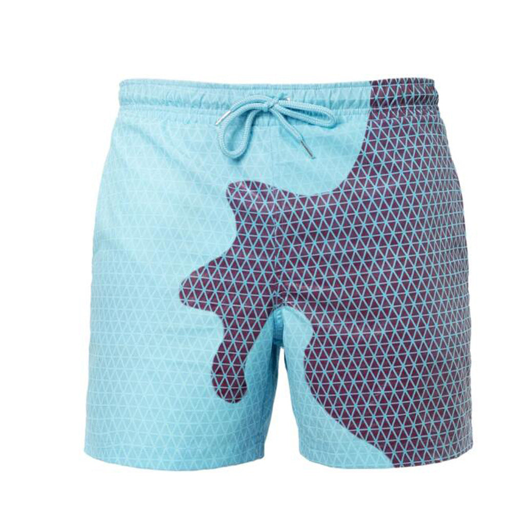 Men's Color Changing Shorts Temperature Sensitive Color Changing Swim Trunks
