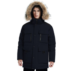 MARKERWAY Men's Parka Jacket Hooded Insulated Thicken Parka