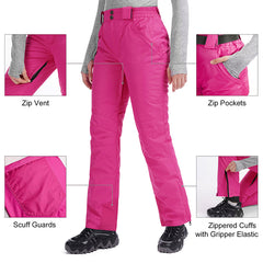 MARKERWAY Women’s Snow Pants With Belt