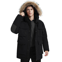 MARKERWAY Men's Parka Jacket Hooded Insulated Thicken Parka