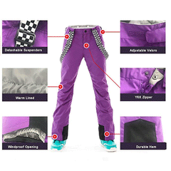 MARKERWAY Women's Snow Pants Waterproof Ski Bibs