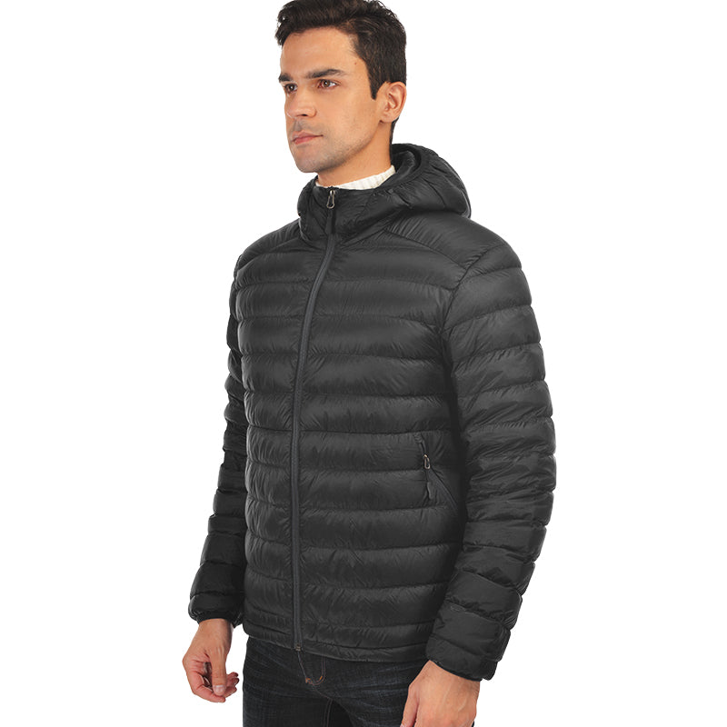 MARKERWAY Men’s Lightweight Hooded Packable Down Jacket