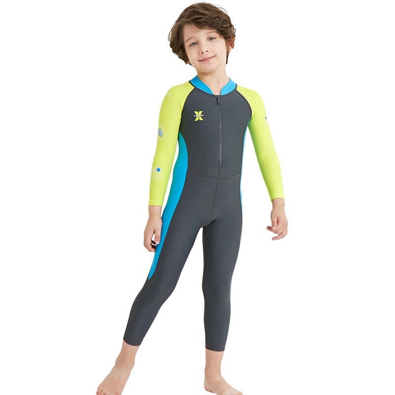 Children's Diving Suit Outdoor Long Sleeve One-Piece Swimsuit
