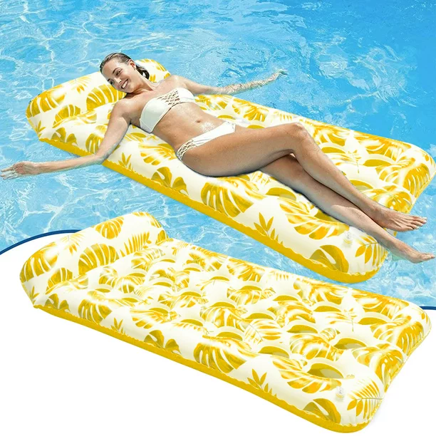 Inflatable Pool Float With Headrest Toy Party Floaties for Adults