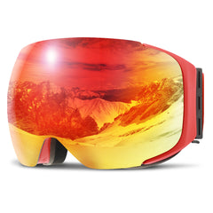 MARKERWAY G2 Magnetic Snowboard/Polarized OTG UV400 Skiing Goggles