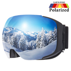 MARKERWAY G2 Magnetic Snowboard/Polarized OTG UV400 Skiing Goggles