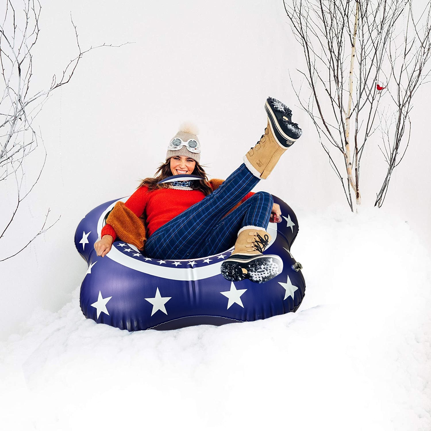 MARKERWAY Snow Tube Inflatable Snow Sled