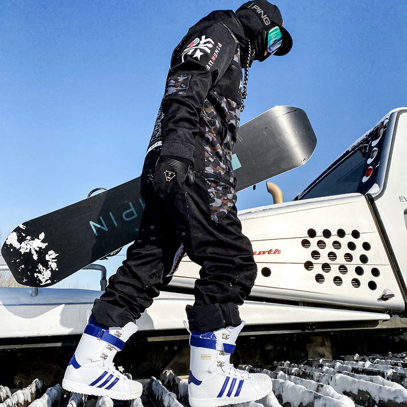 MARKERWAY Men's Fighter & Shark Conjoined One Piece Snowboard Suits