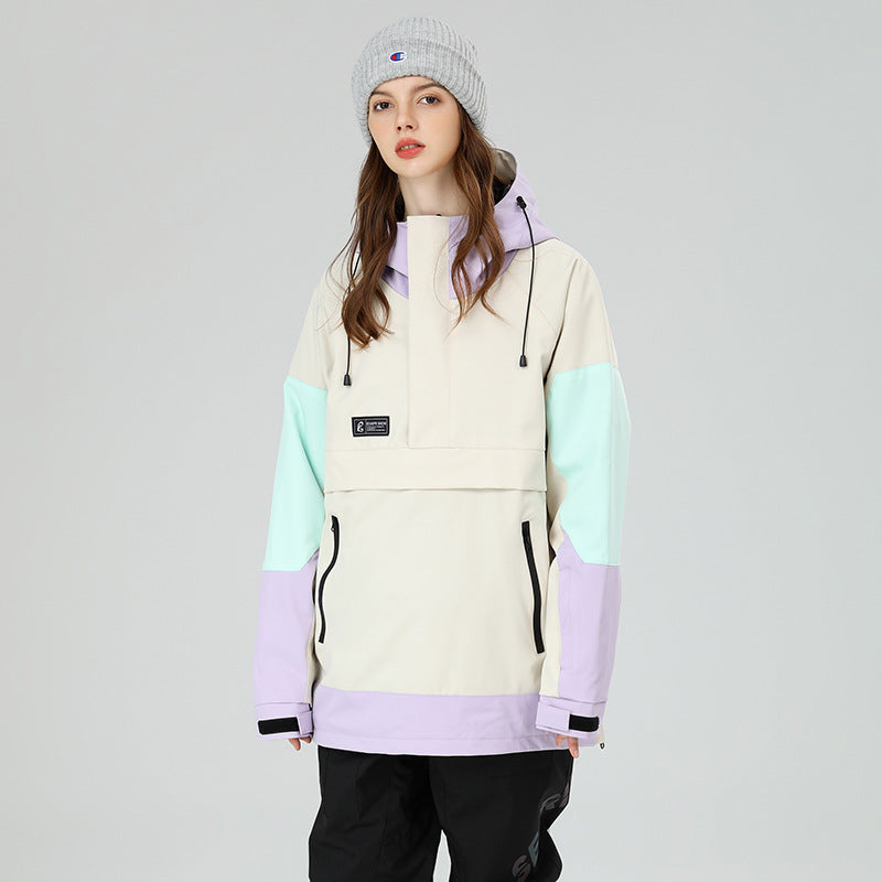 MARKERWAY Women's Colorblock Anorak Snow Jacket