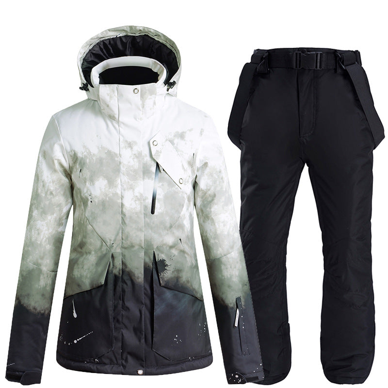 MARKERWAY Women's Thickened Warm Ski Jackets and Pants Set