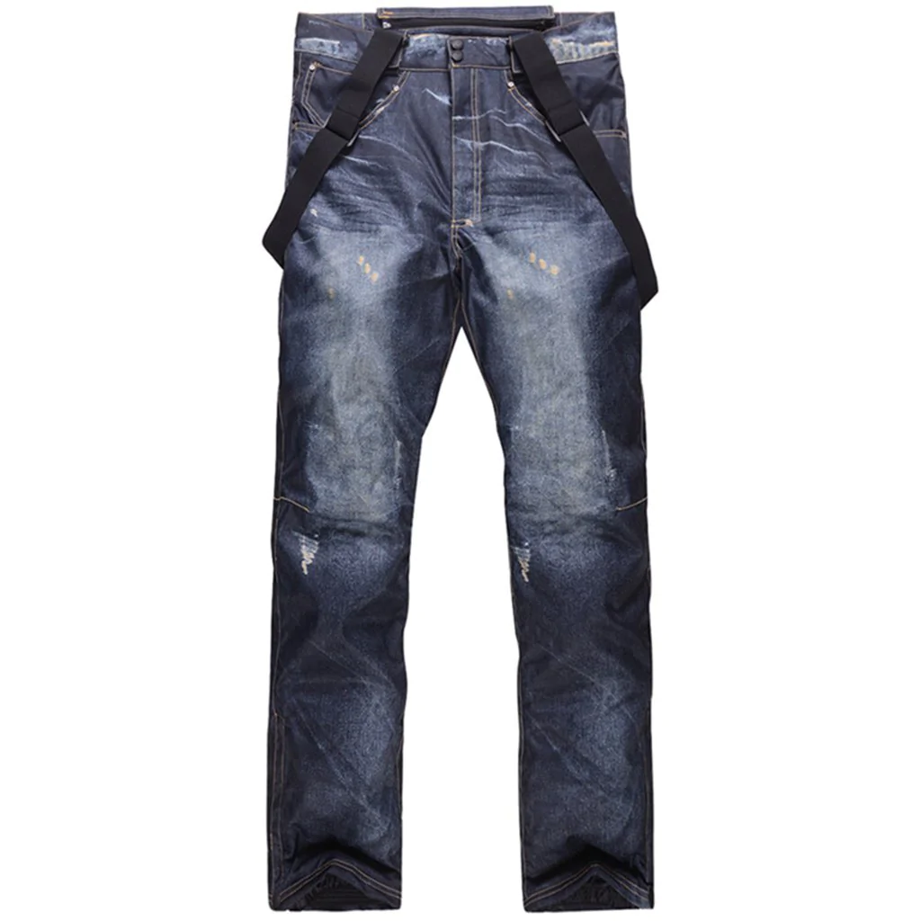 MARKERWAY Men's Outdoor Denim Jeans Bibs Overall
