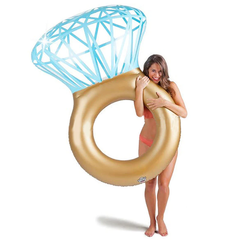 Inflatable Diamond Ring Pool Float For Adults And Kids